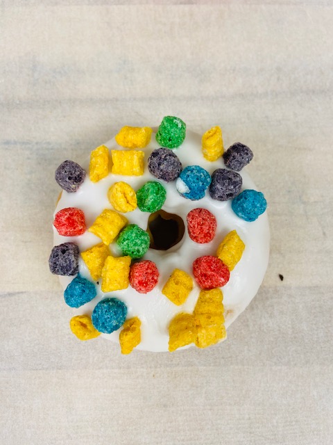Order Captain Crunch Berry Donut food online from Highland Donuts store, Bakersfield on bringmethat.com