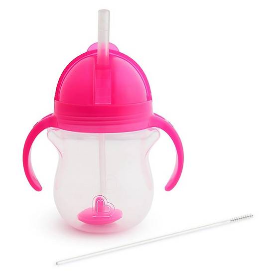 Order Munchkin® Click-Lock 7 oz. Weighted Flexi-Straw Cup in Pink food online from Bed Bath & Beyond store, Lancaster on bringmethat.com