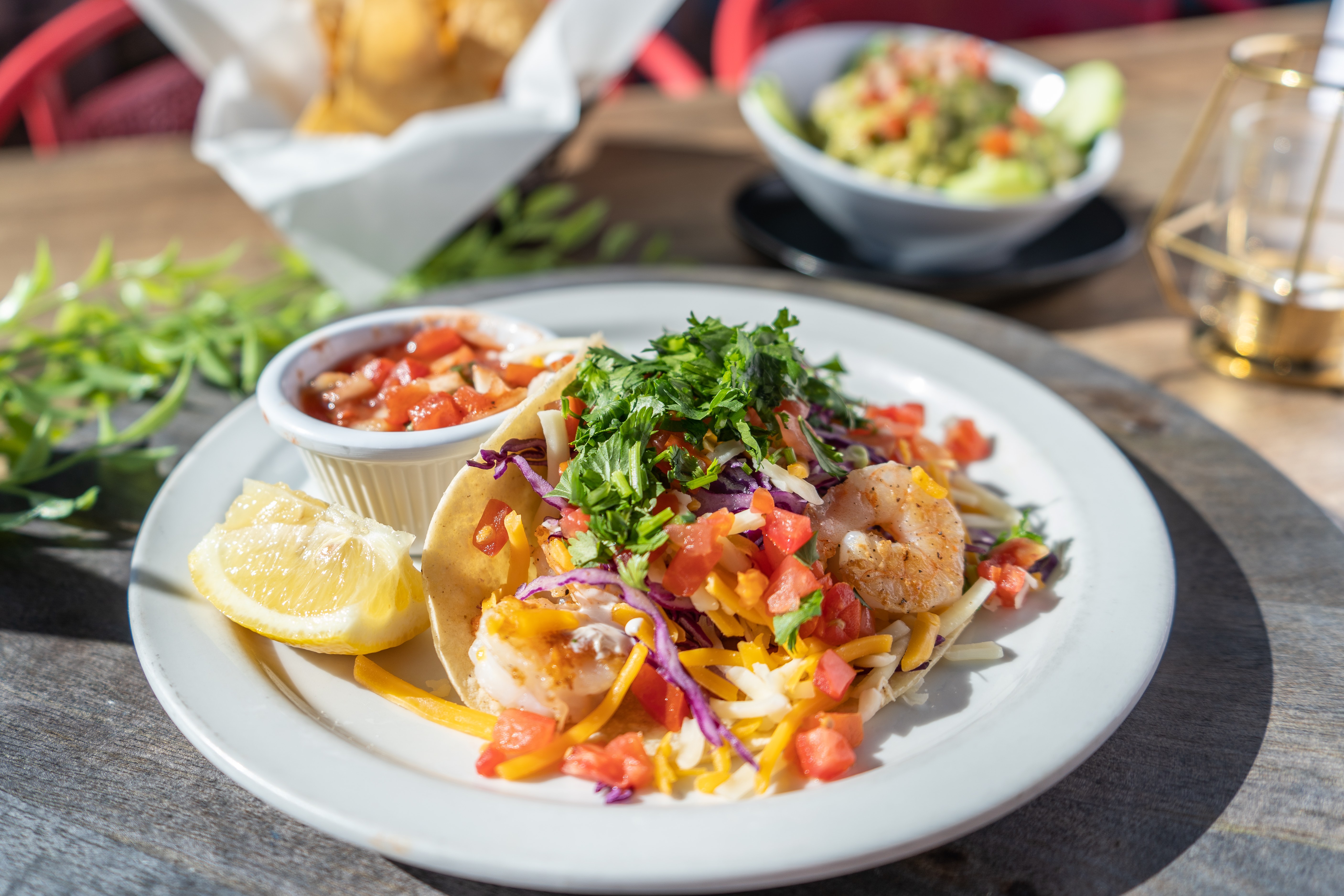 Order s/Shrimp Taco  food online from Coyote Grill store, Laguna Beach on bringmethat.com