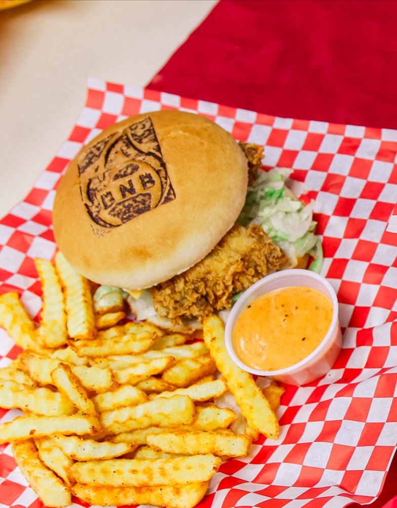 Order Crispy Chicken Sandwich Meal food online from Burgers N Beyond store, Fort Worth on bringmethat.com