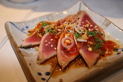 Order 6 Pieces Spicy Albacore Sashimi food online from Fusion Asian Kitchen store, Hurst on bringmethat.com