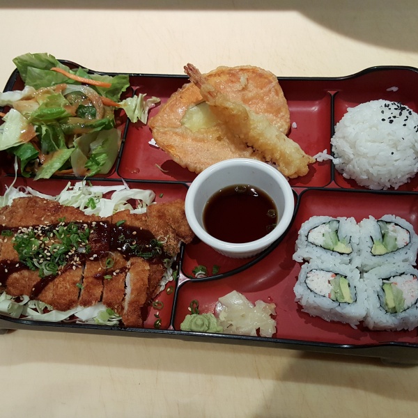 Order Pork Cutlet Bento (Tonkatsu food online from Toyo Sushi store, Torrance on bringmethat.com