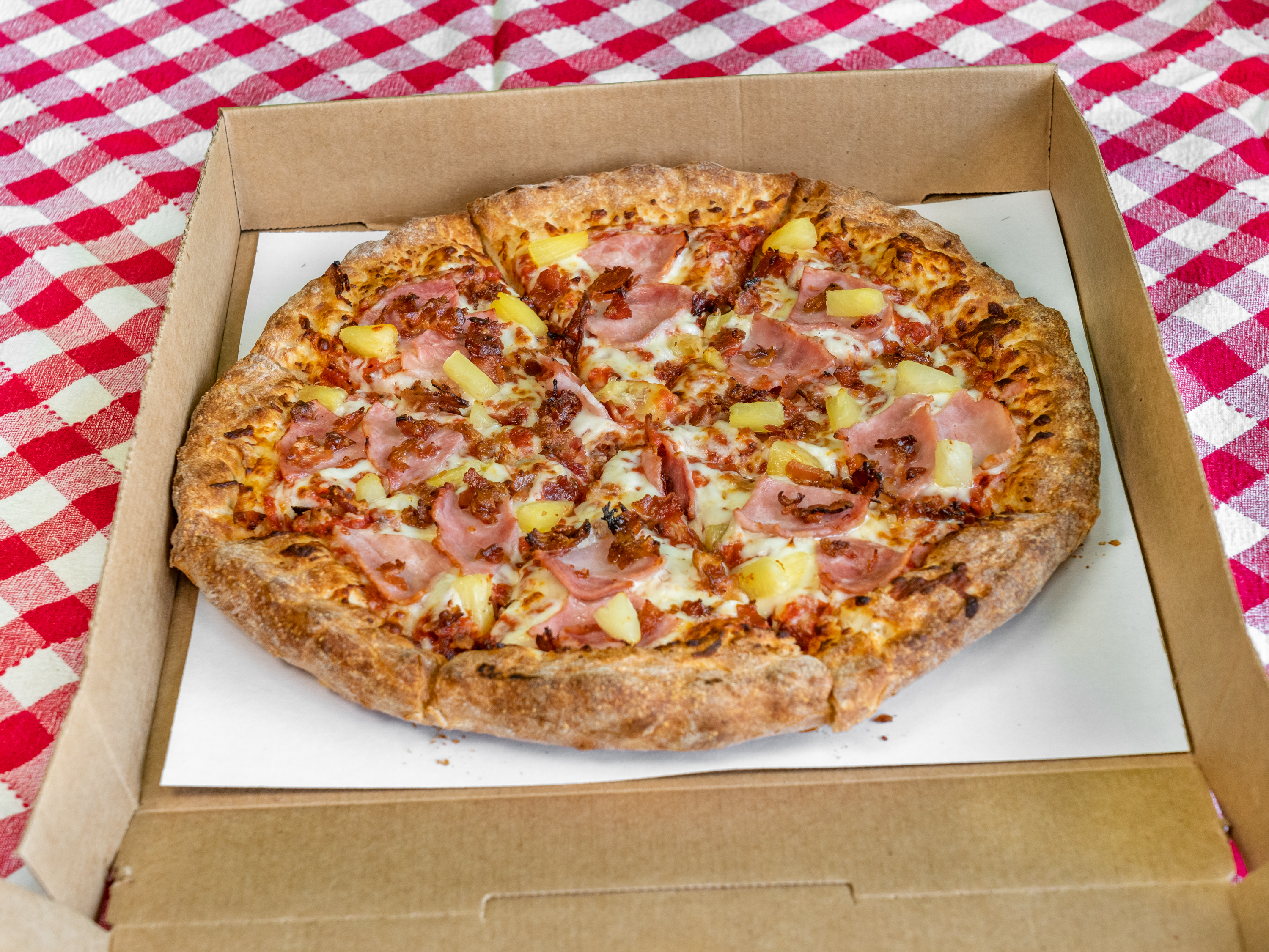 Order Hawaiian Pizza food online from What Up Dough Pizzeria store, Utica on bringmethat.com