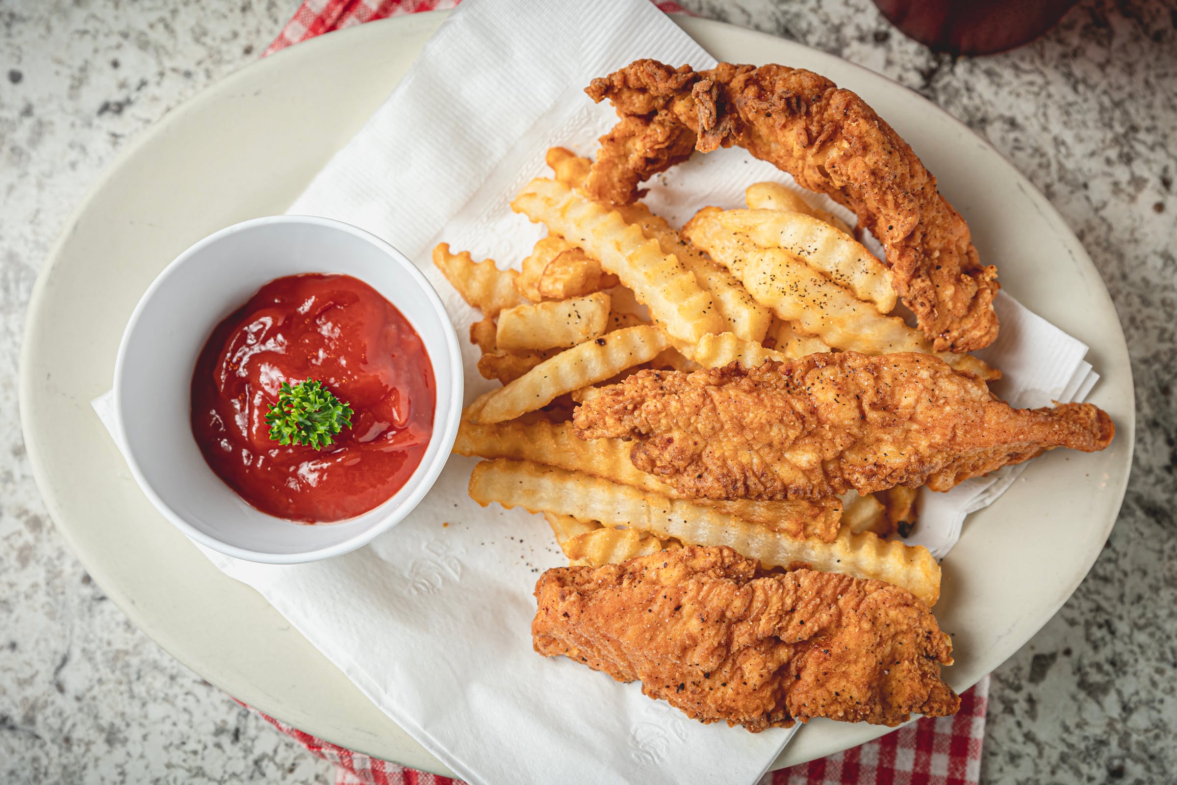 Order Kid's Chicken Strips - Kids food online from Mario Pizza & Pasta store, Seabrook on bringmethat.com