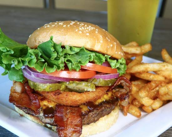 Order ROUND UP BURGER food online from Players Sports Bar store, Poway on bringmethat.com