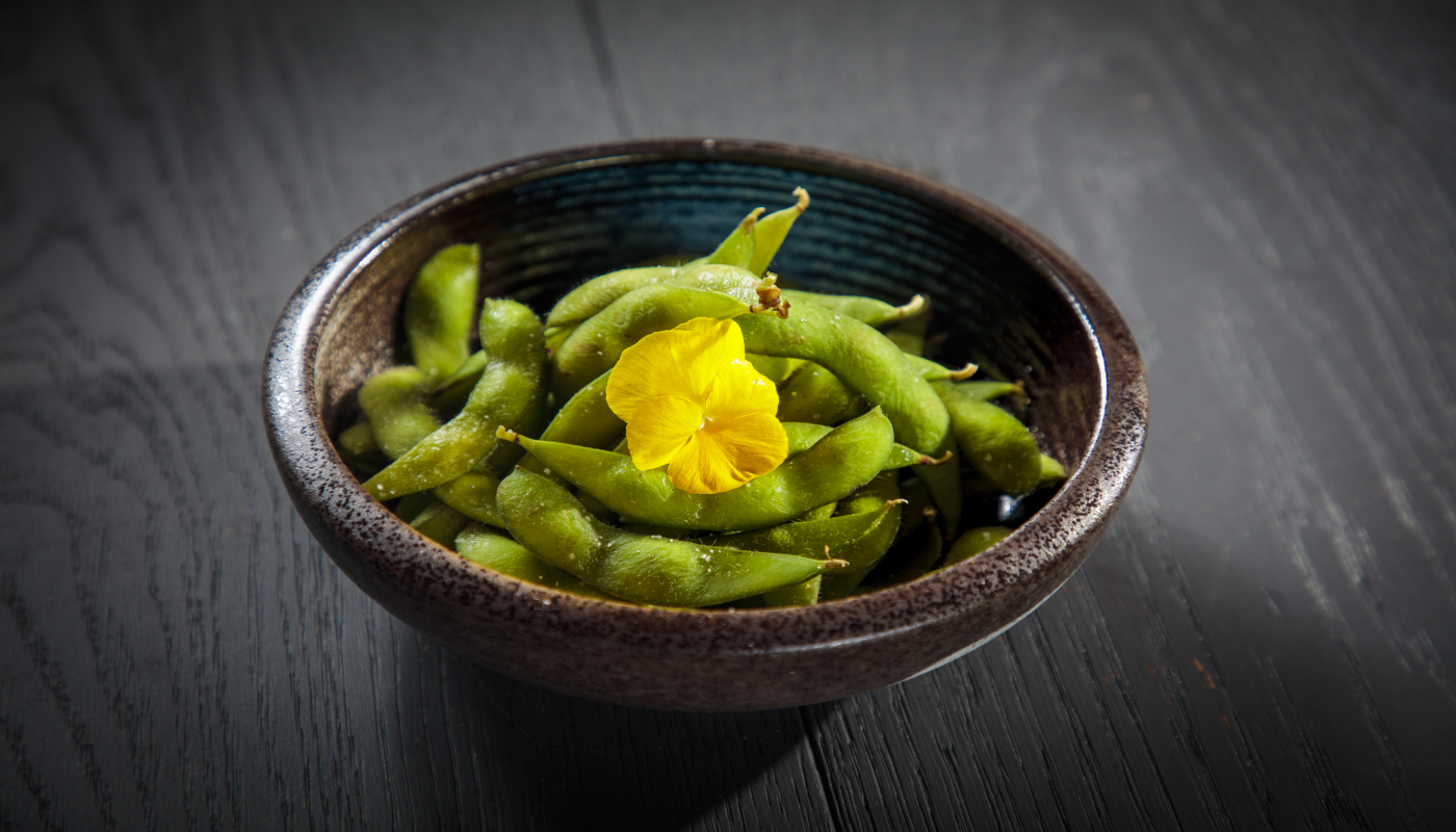 Order S23. Edamame food online from Starfish Sushi store, Downey on bringmethat.com