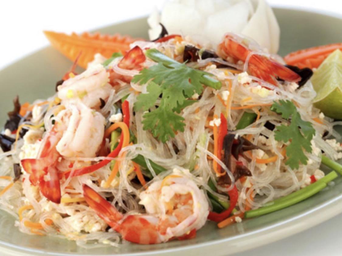 Order 39. Glass noodle salad food online from Thai V Express store, New York on bringmethat.com