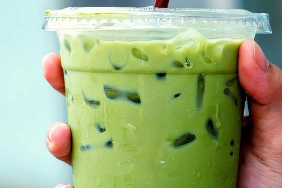 Order ICED UNSWEETNED MATCHA LATTE food online from Pause Cafe store, New York on bringmethat.com