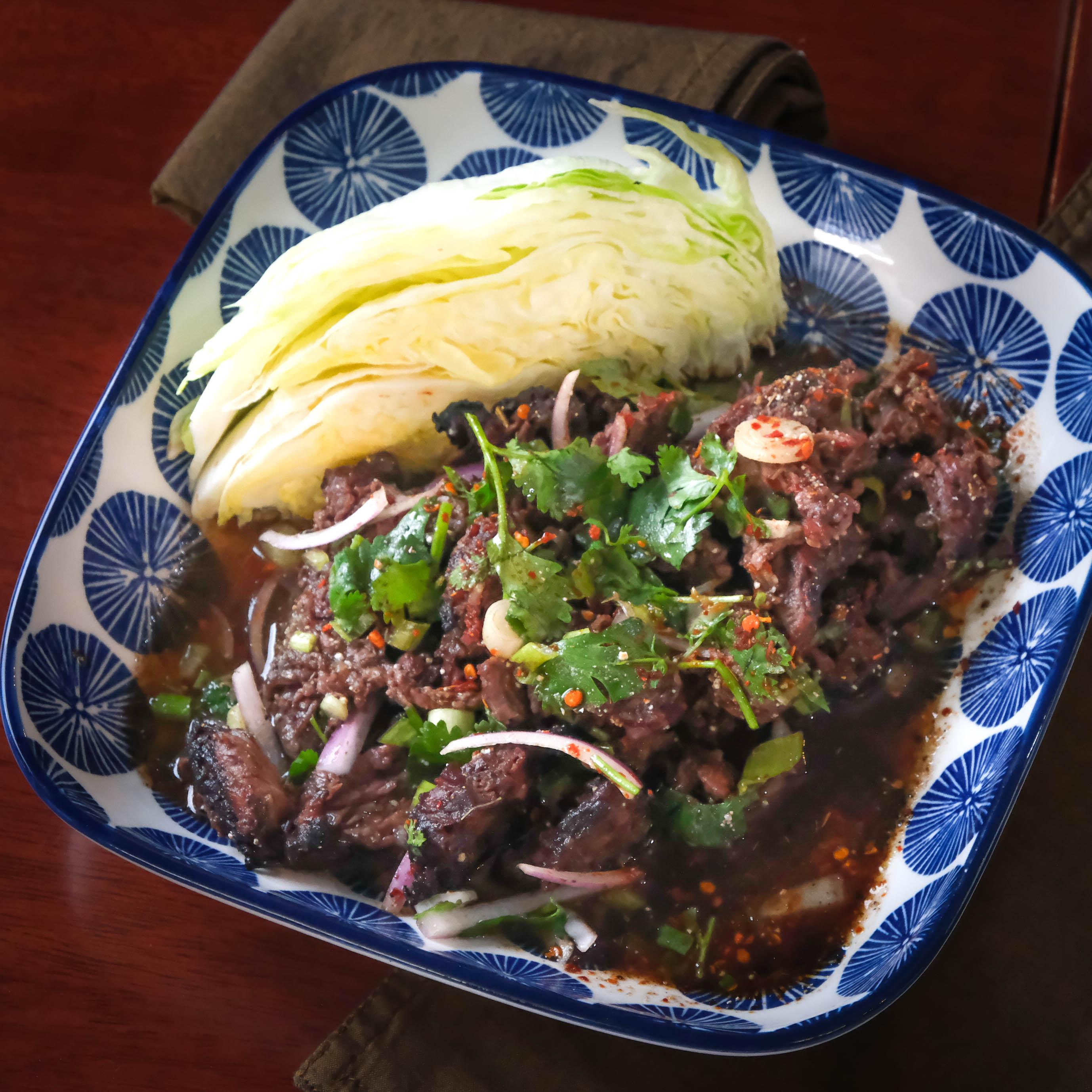 Order C31. Neau Num Tok Salad food online from Manee Thai store, Chicago on bringmethat.com