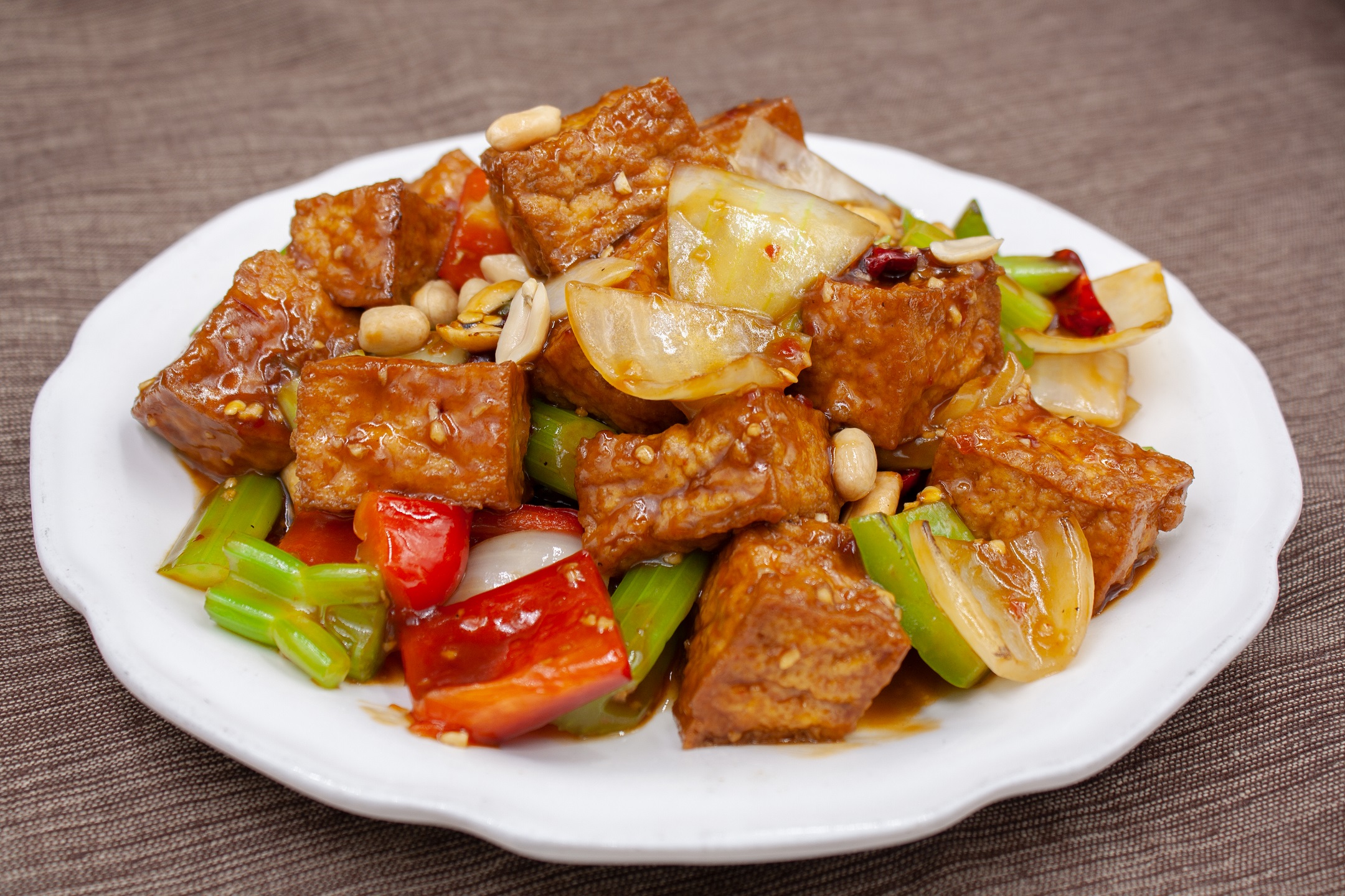 Order 87. Kung Pao Tofu food online from East Garden store, Los Angeles on bringmethat.com