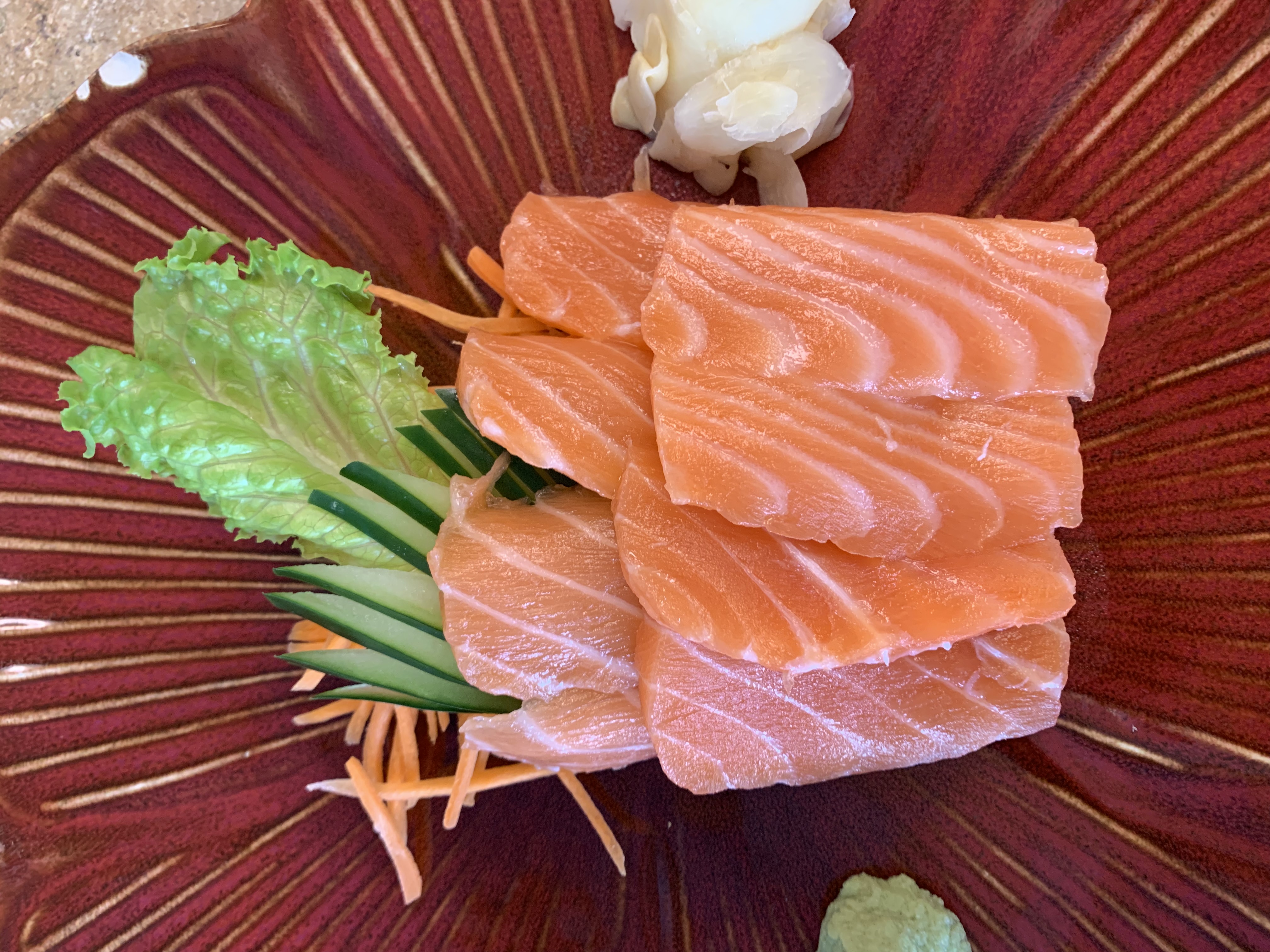 Order 8 Piece Salmon Sashimi food online from Jazz Sushi Bar store, New Orleans on bringmethat.com