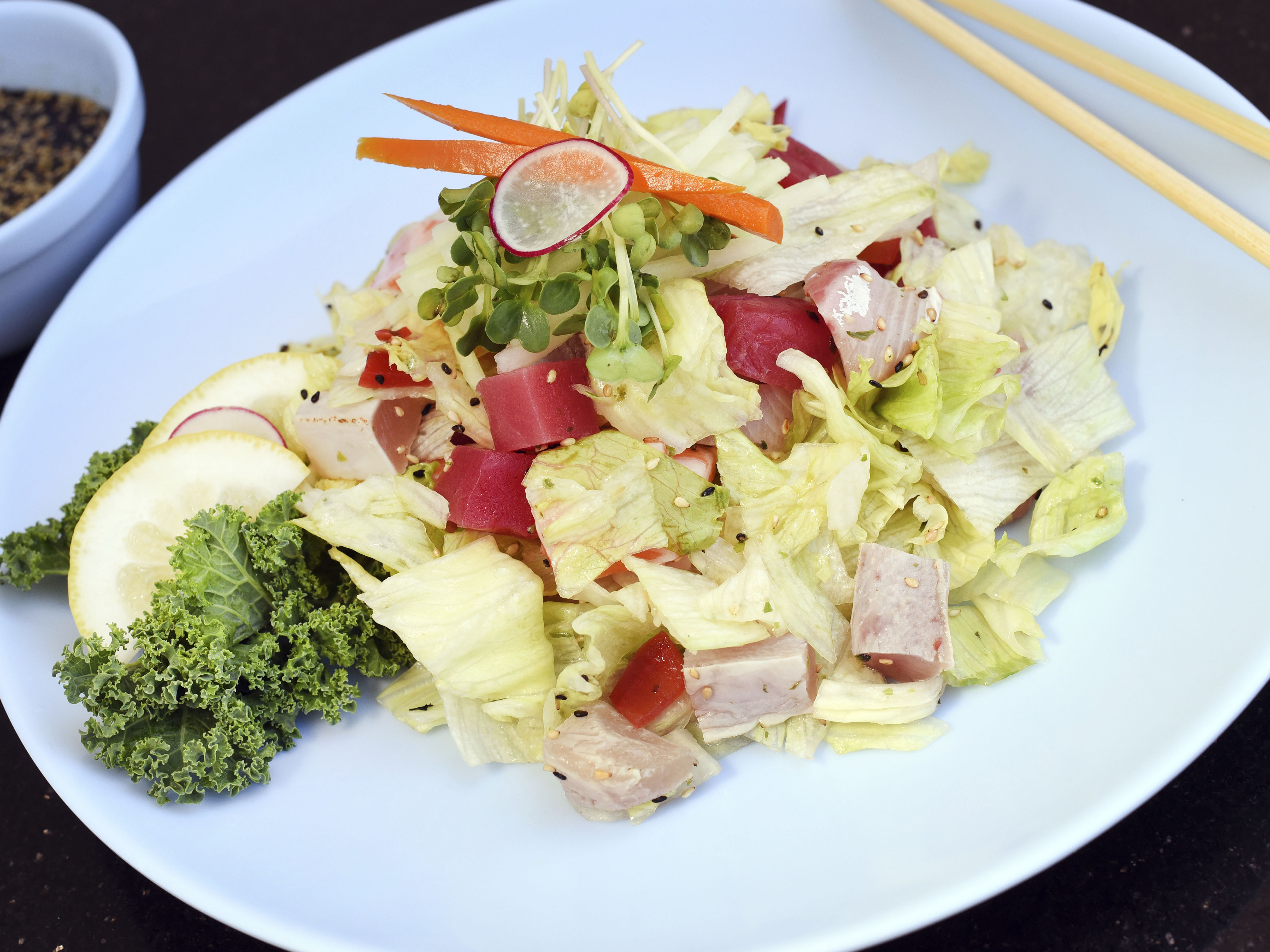 Order Sashimi Salad food online from Oki Doki Sushi store, Hermosa Beach on bringmethat.com
