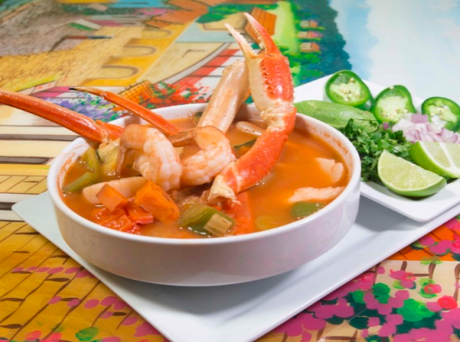 Order Sopa de Mariscos food online from Anaya Fresh Mexican Restaurant store, Glendale on bringmethat.com
