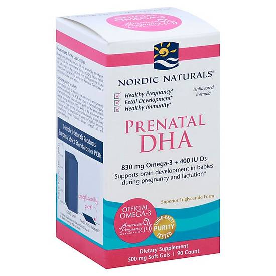 Order Nordic Naturals® 90-Count Prenatal DHA Vitamins food online from Bed Bath & Beyond store, Daly City on bringmethat.com