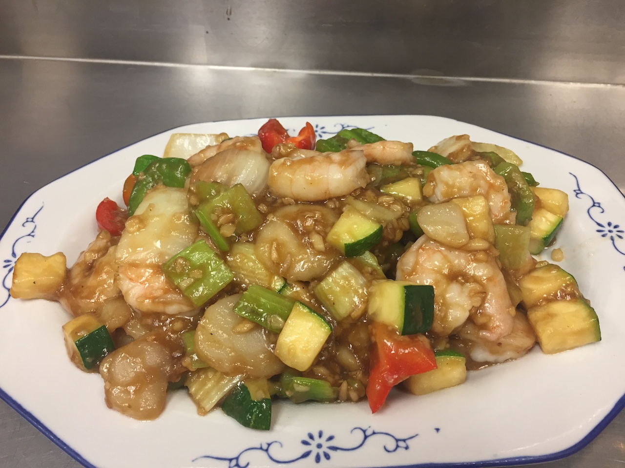 Order Garlic Shrimp food online from Lucky Buddha Asian Restaurant store, Goodyear on bringmethat.com