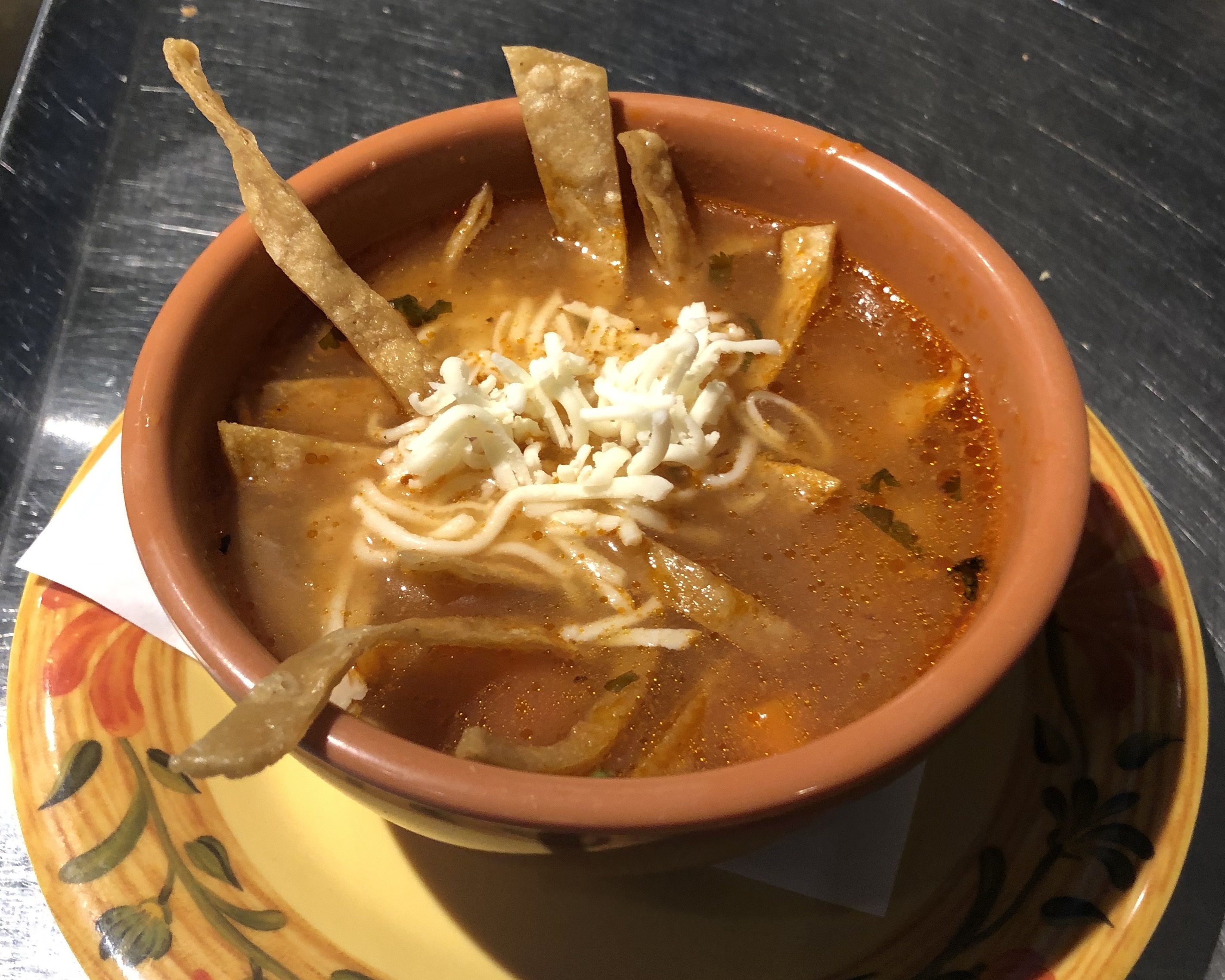 Order Chicken Chipotle Tortilla Soup food online from Tacos El Norte store, Lake Bluff on bringmethat.com