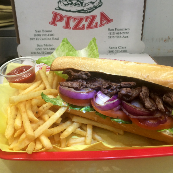 Order Tri-Tip Sandwich food online from Seniores Pizza store, San Mateo on bringmethat.com