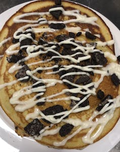 Order Oreo Cookie Pancakes food online from Rachel's Cafe store, Wakefield on bringmethat.com
