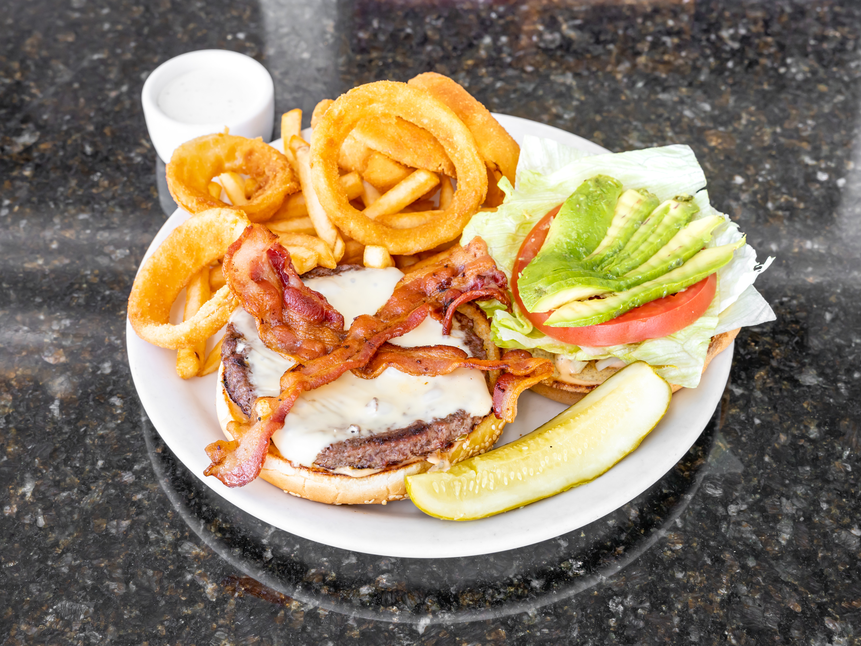 Order 1/3 lb. Uncle Pete’s Angus Burger food online from Uncle Pete Cafe store, Westminster on bringmethat.com