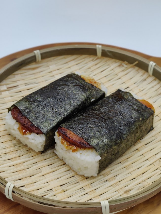 Order 2 Pieces Portuguese Sausage Musubi food online from Maui Hawaiian Bbq store, Oceanside on bringmethat.com