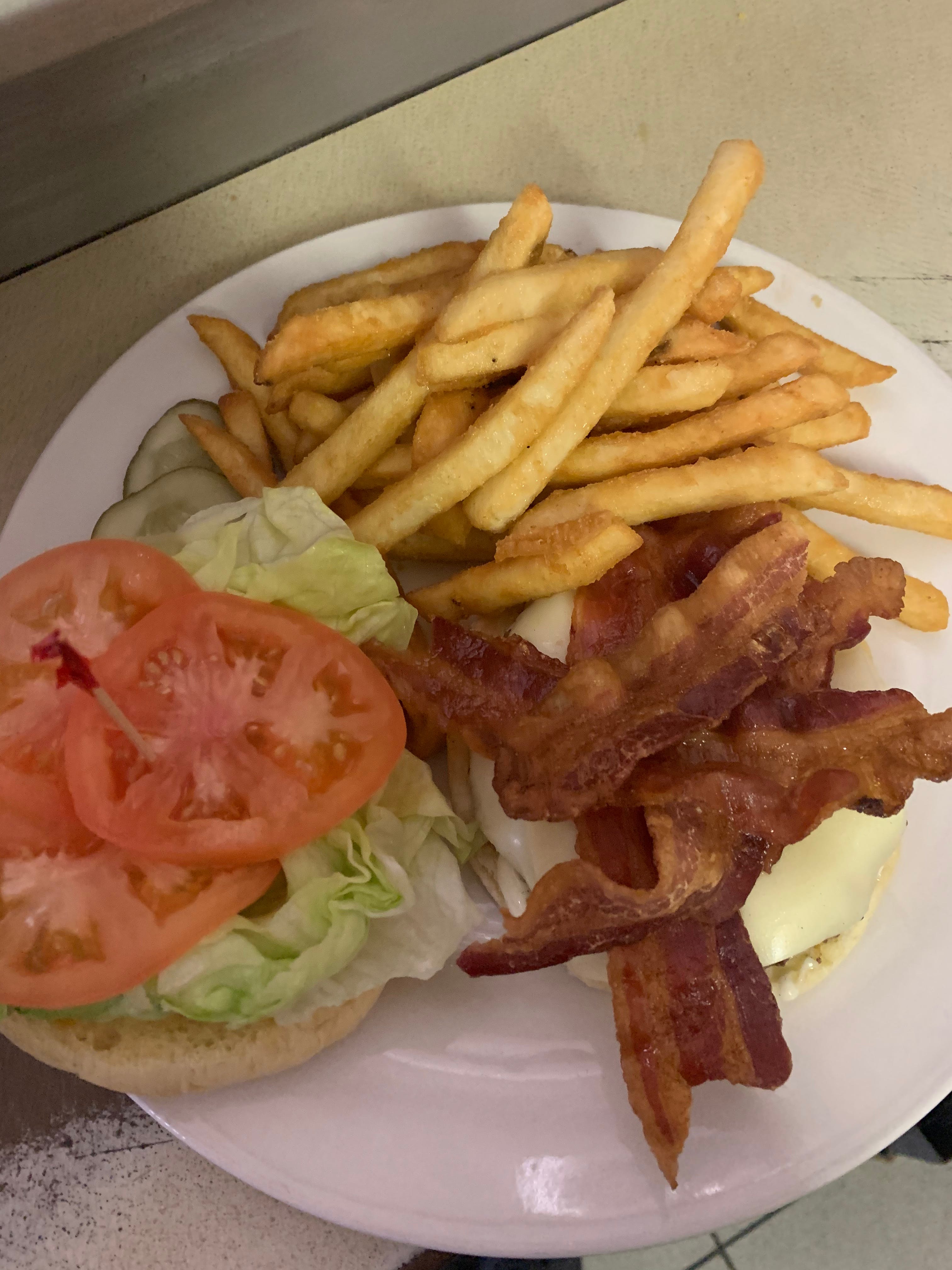 Order Bacon Cheeseburger - Burgers & Sandwiches food online from Lido Cafe store, Lynn on bringmethat.com