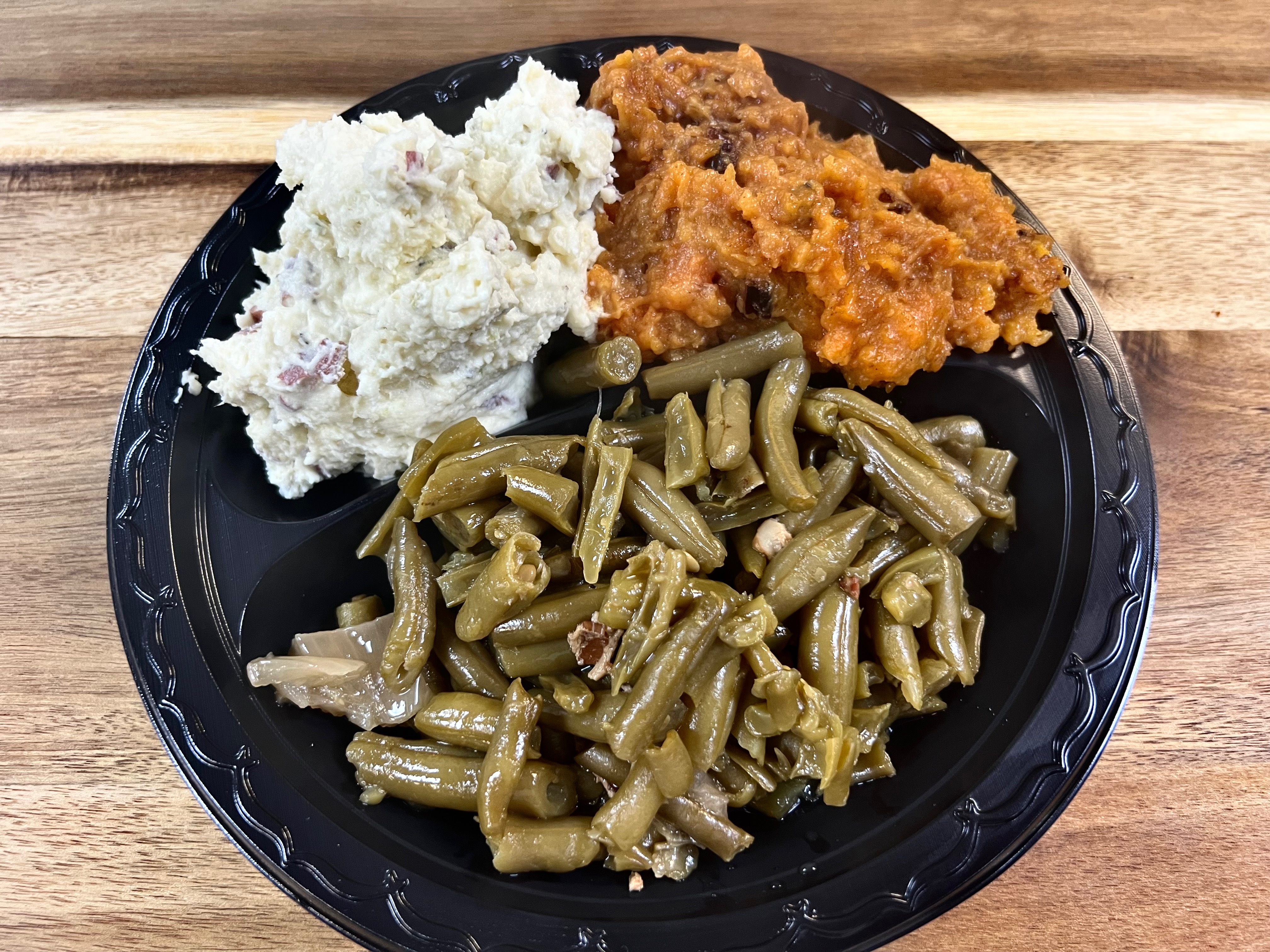 Order 3 Veggie Plate food online from BBQ Joes Country Cooking & Catering store, High Point on bringmethat.com