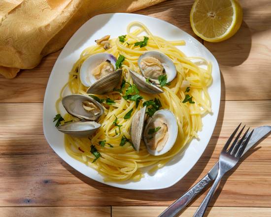 Order Fettuccine & Clams food online from The Pasta Brothers store, Rancho Palos Verdes on bringmethat.com