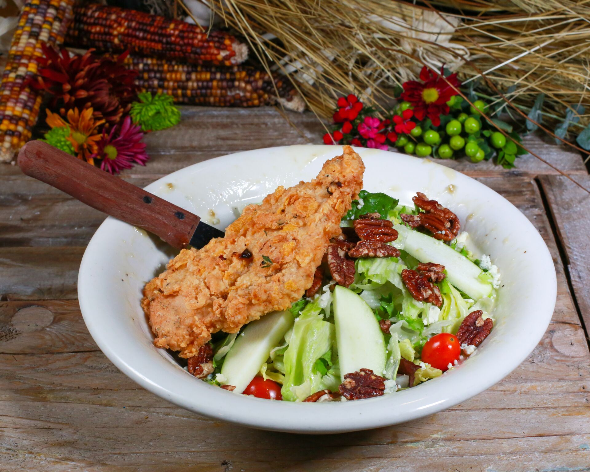 Order Andy’s Sage Fried Chicken Salad food online from Hash House a Go Go store, Las Vegas on bringmethat.com