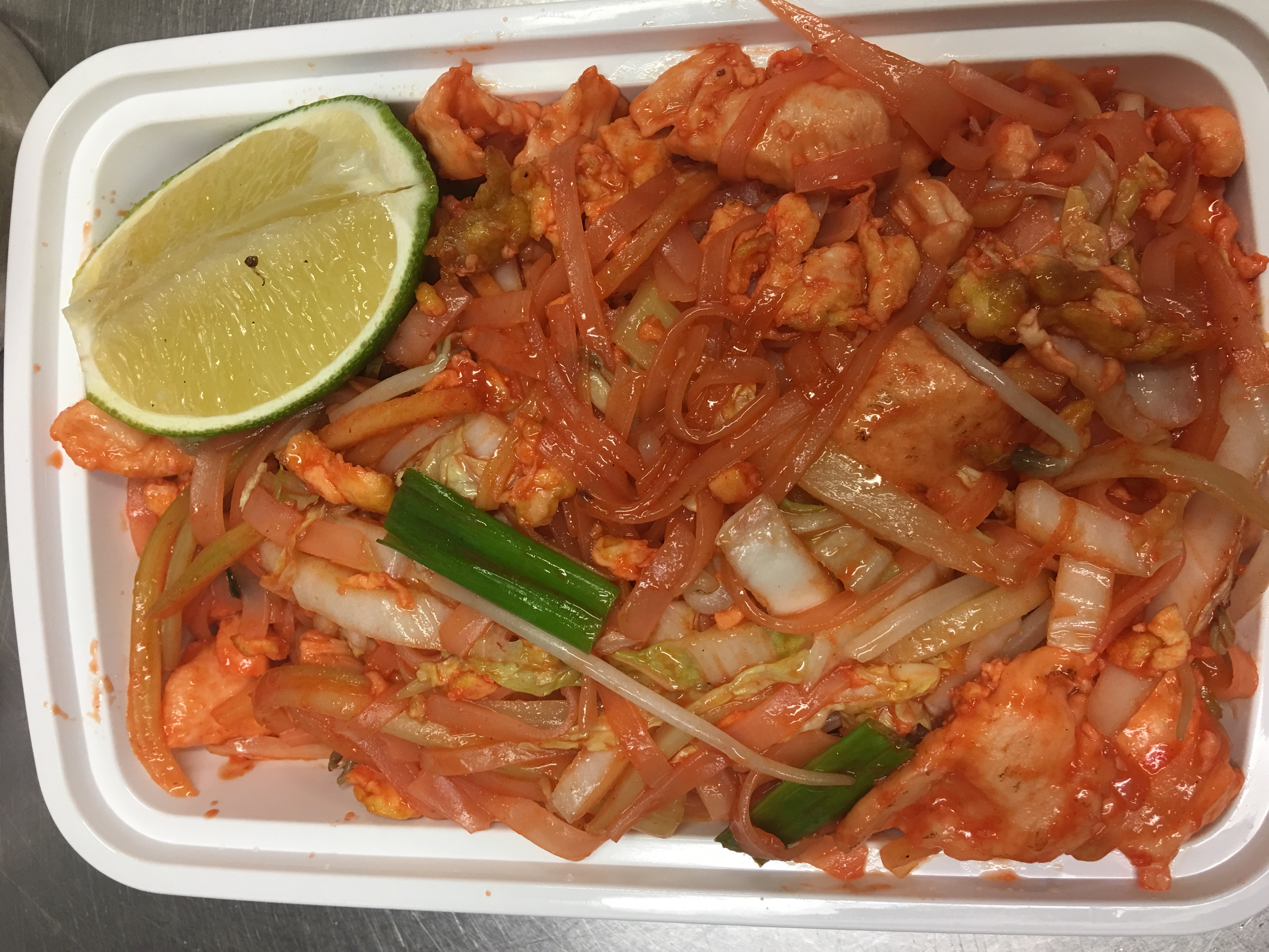 Order 104. White Meat Chicken Pad Thai food online from China Cafe store, Syracuse on bringmethat.com