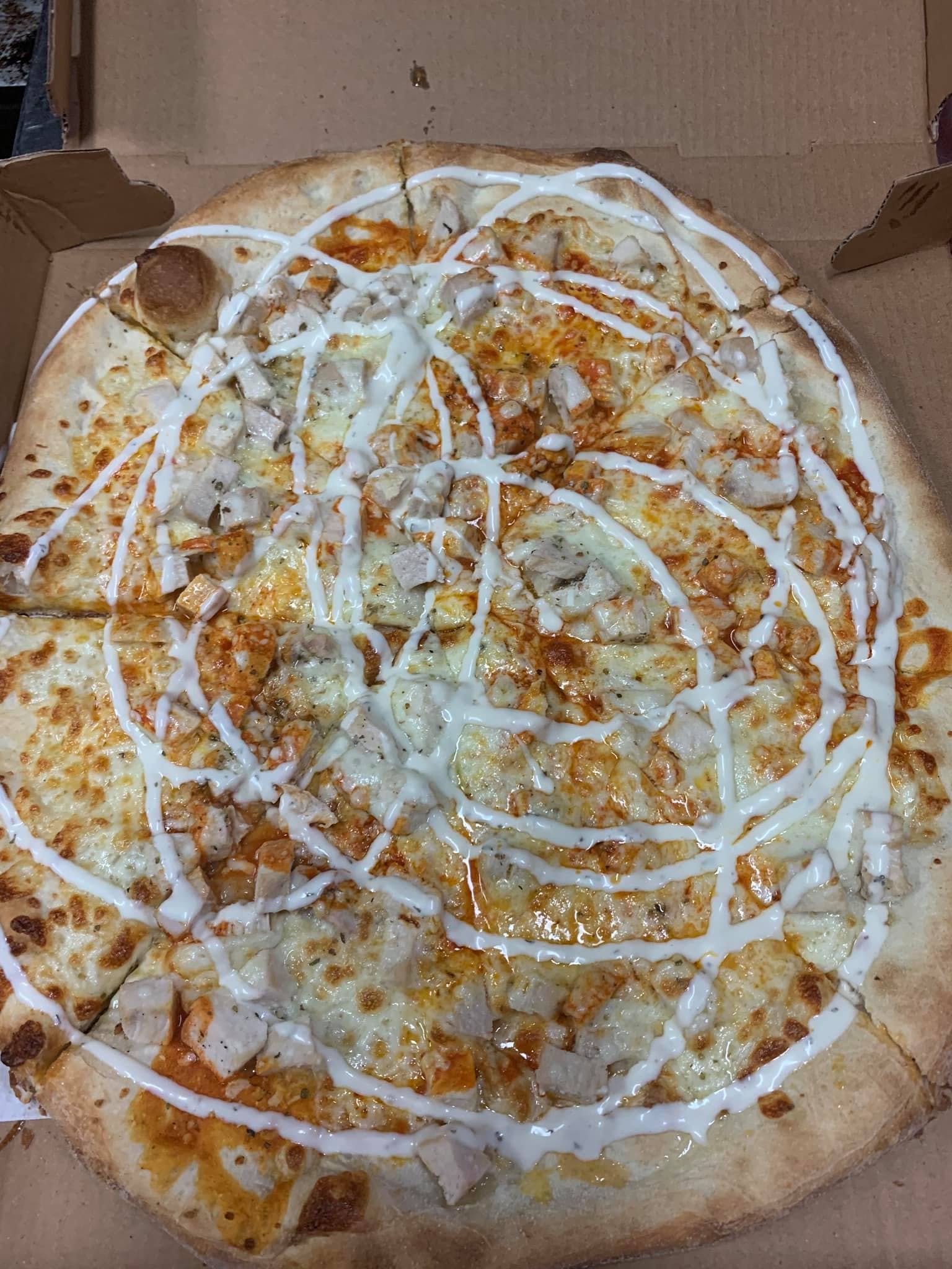 Order Chicken Ranch Pizza - Personal 10'' (8 Slices) food online from Alfredo Brick Oven Pizza store, Hazle Township on bringmethat.com