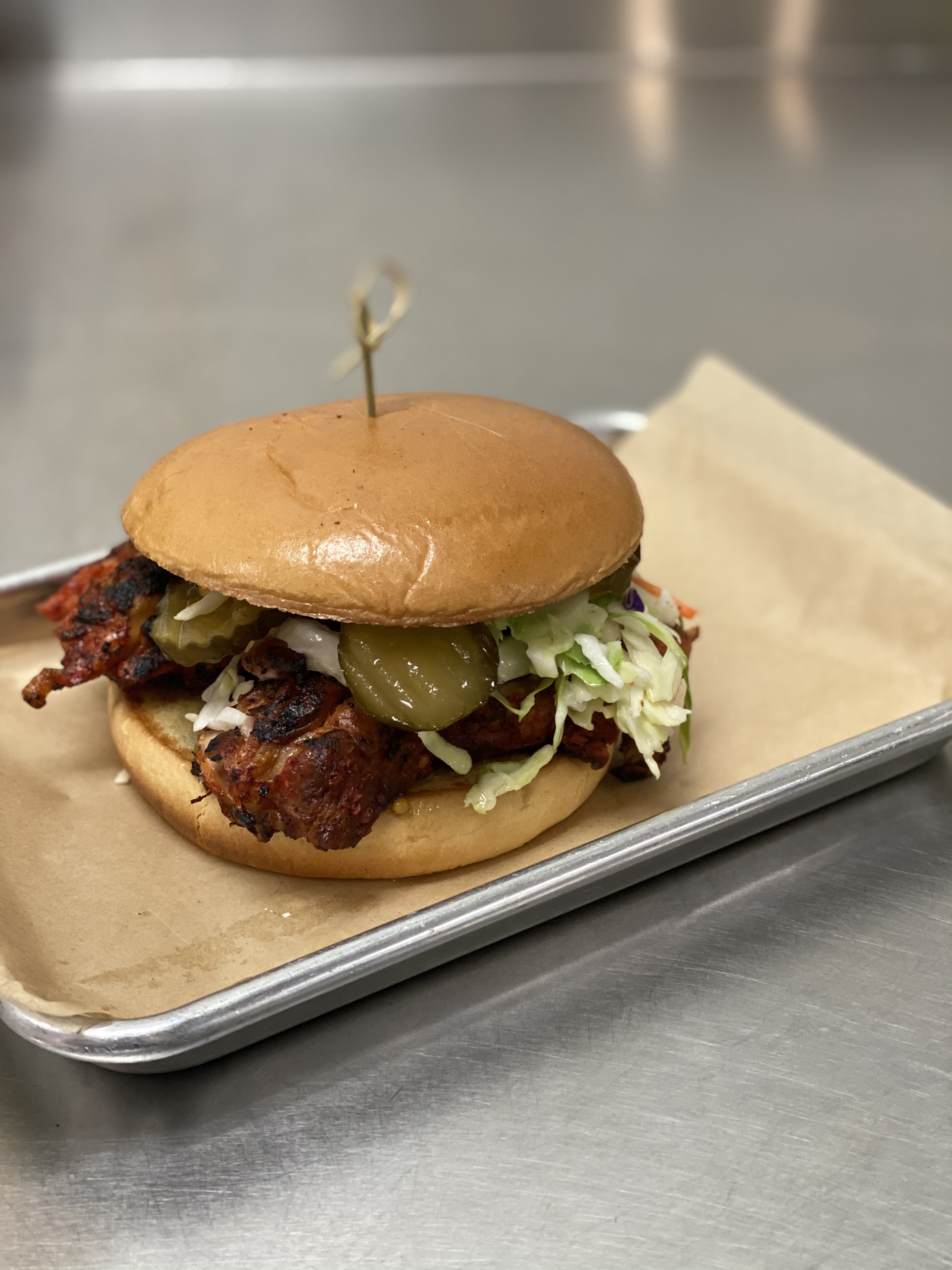 Order Loaded Chicken Sandwich food online from Cv Bbq store, Indio on bringmethat.com