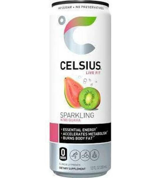 Order Celsius - Sparkling Kiwi Guava food online from IV Deli Mart store, Goleta on bringmethat.com