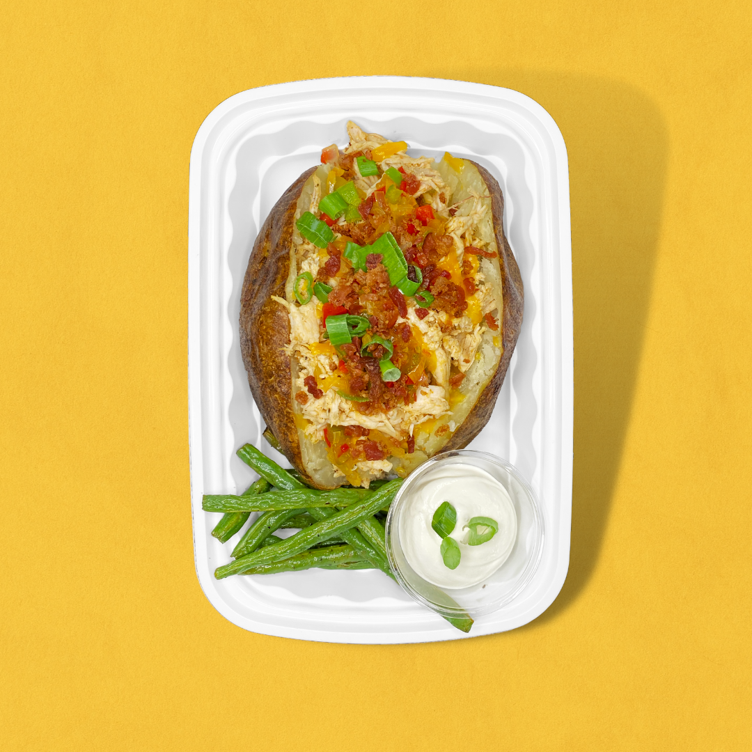 Order Chefs Special: Loaded Chicken Baked Potato food online from Medkit Meal Prep store, Chicago on bringmethat.com