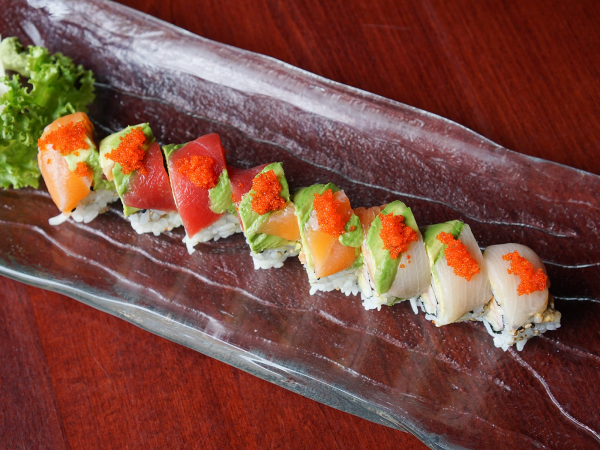 Order Rainbow Roll food online from Asuka sushi store, New York on bringmethat.com
