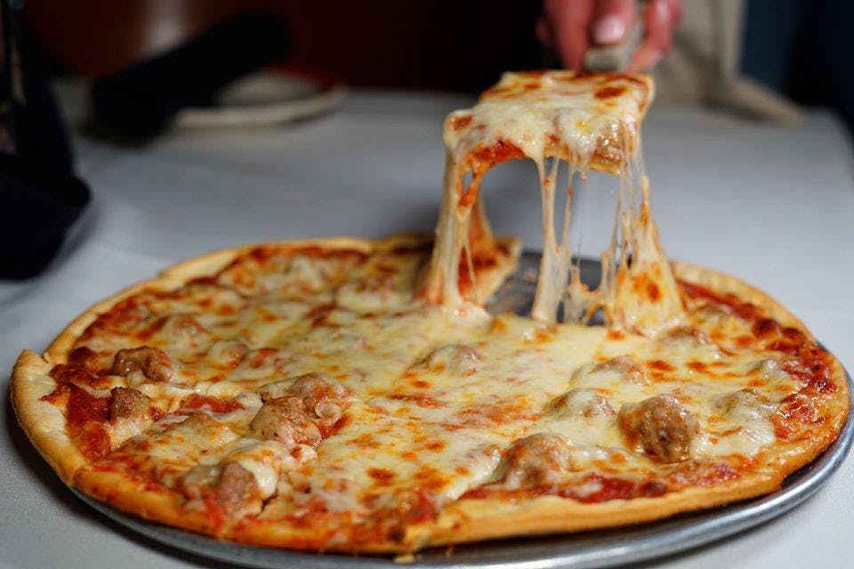 Order Cheese Pizza - 12'' (Serves 2-3) food online from RoccoVino's Italian Restaurant store, Carol Stream on bringmethat.com