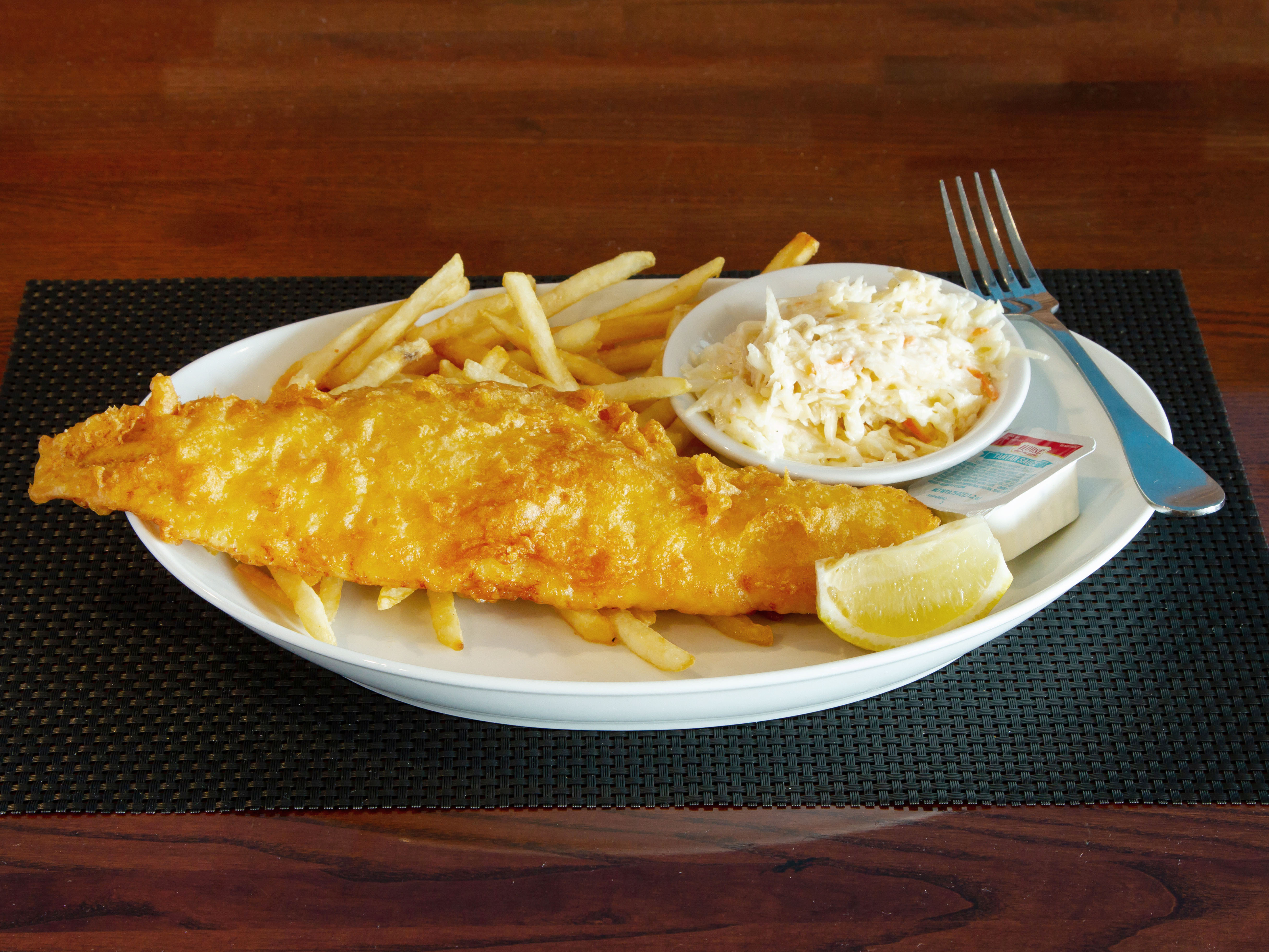 Order Fish and Chips Dinner food online from Zorba Pizza & Pub store, North Providence on bringmethat.com