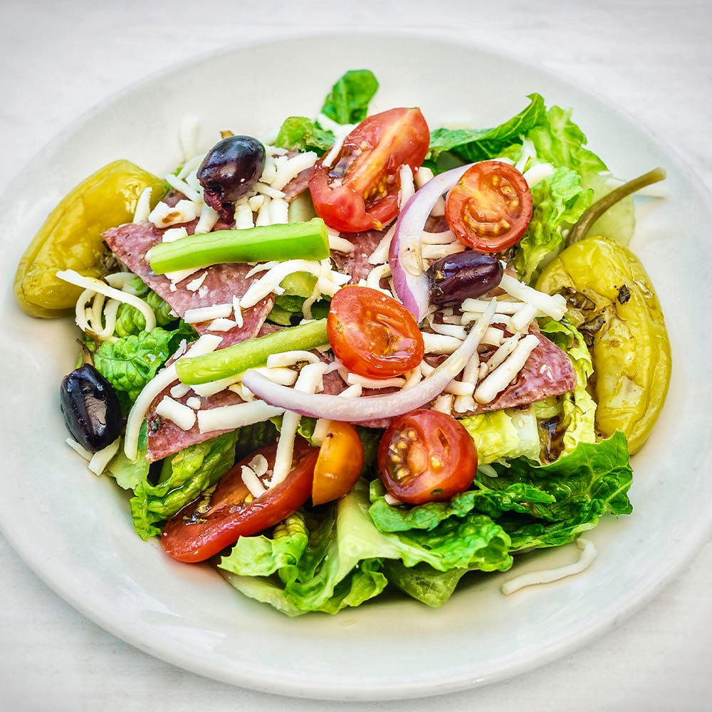 Order Antipasto Salad - Full food online from Amici's East Coast Pizzeria store, Redwood Shores on bringmethat.com