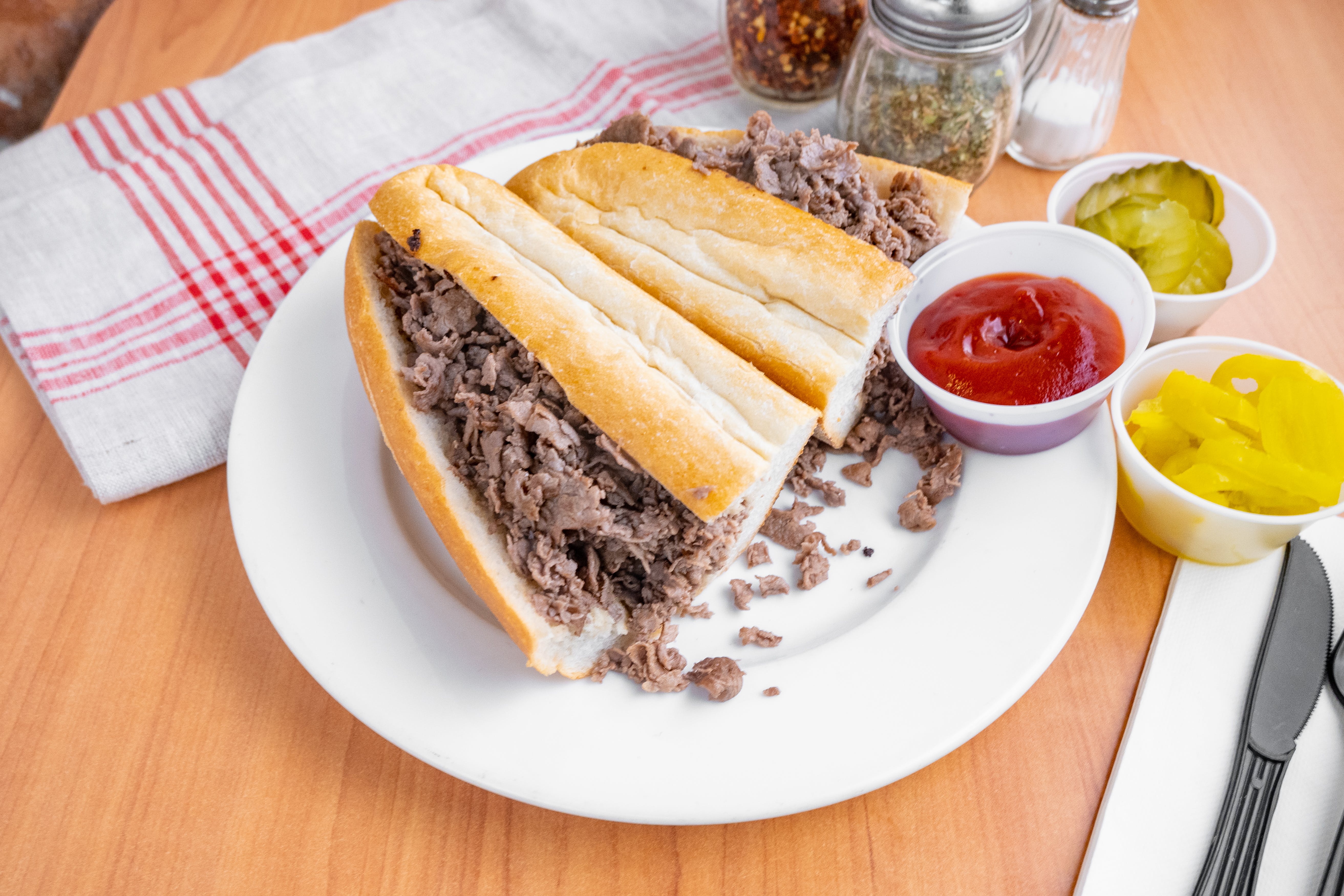 Order Cheesesteak Hoagie - Sandwich food online from Bella Roma Pizza Kitchen store, Springfield on bringmethat.com