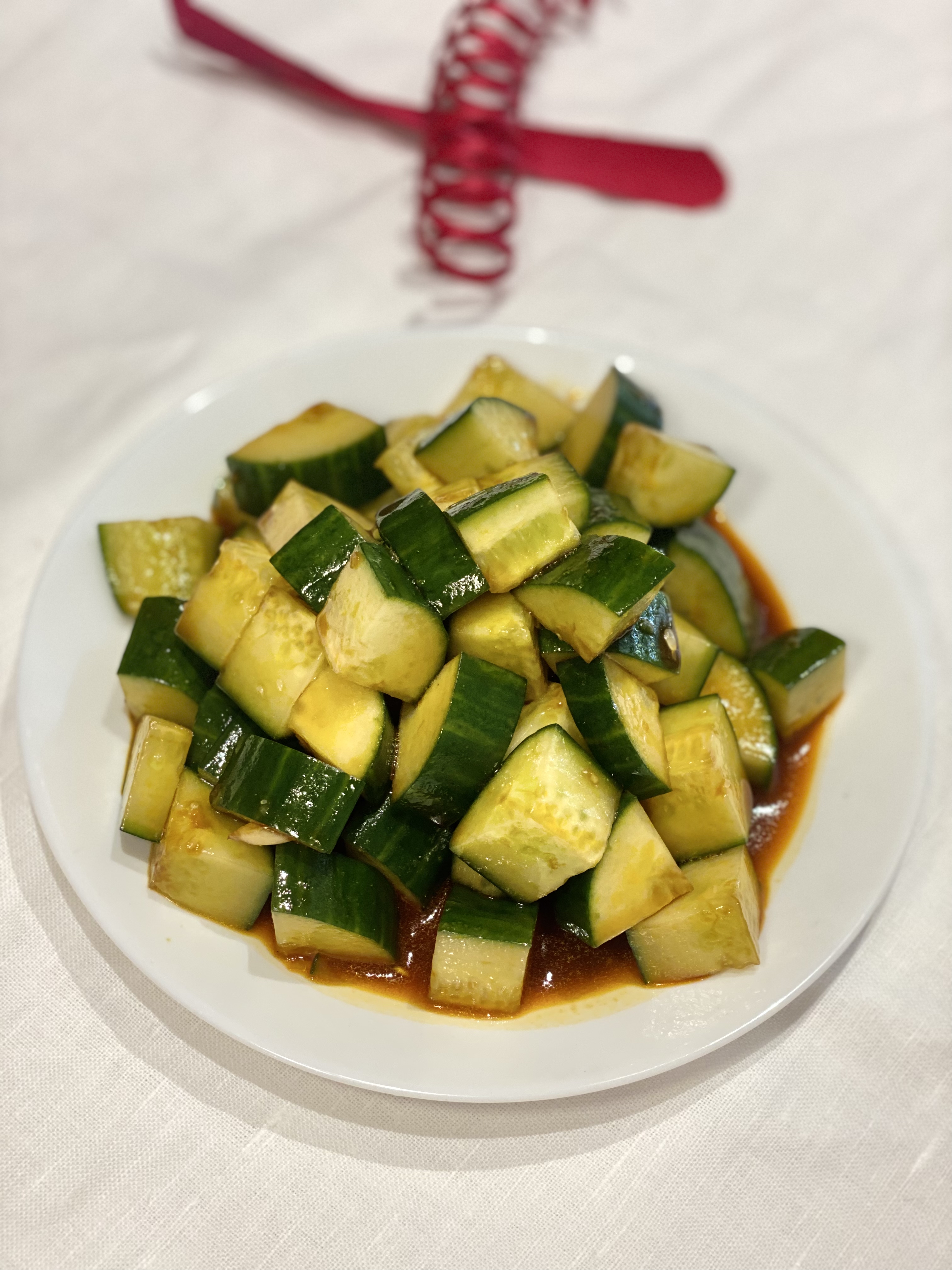 Order 8. Spicy Cucumber Salad food online from Happy Hot Hunan store, New York on bringmethat.com