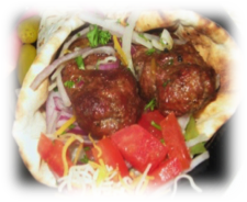 Order Beef Kafta Wrap food online from La Zeez Pita Grill store, Torrance on bringmethat.com