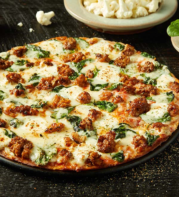Order Cauliflower Spinach Mozzarella food online from Donatos Pizza store, Lakewood on bringmethat.com