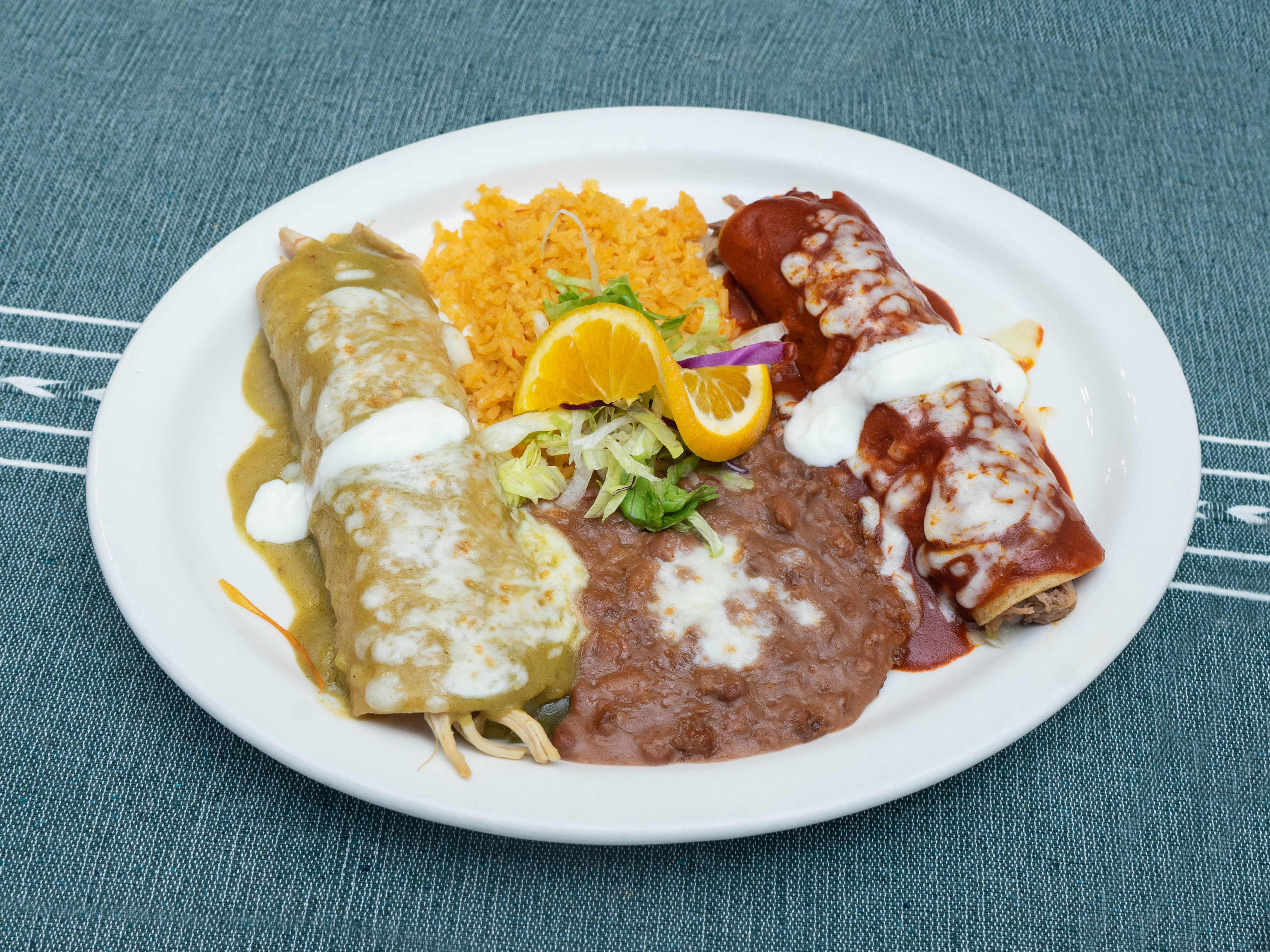Order 2 Cheese Enchiladas Plate food online from San Luis Rey Bakery & Restaurant store, Oceanside on bringmethat.com