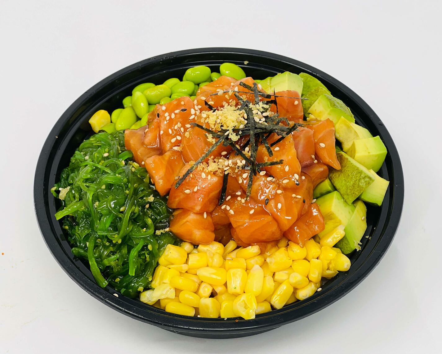 Order Salmon Poke Bowl food online from Mad Fish Sushi & Hibachi Grill store, Summerville on bringmethat.com