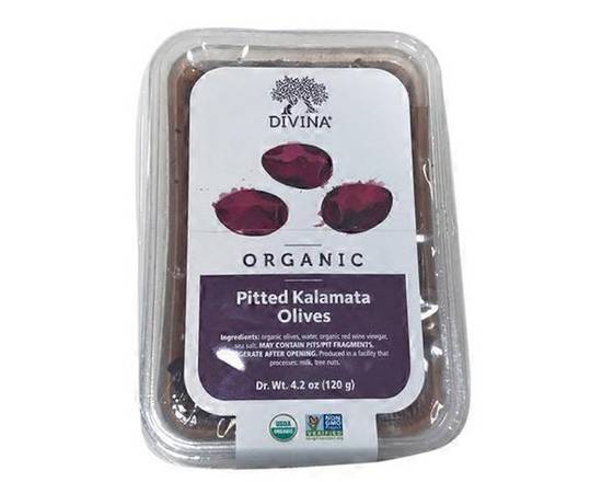 Order Divina Pitted Kalamata Olives food online from Bel Clift Market store, SF on bringmethat.com