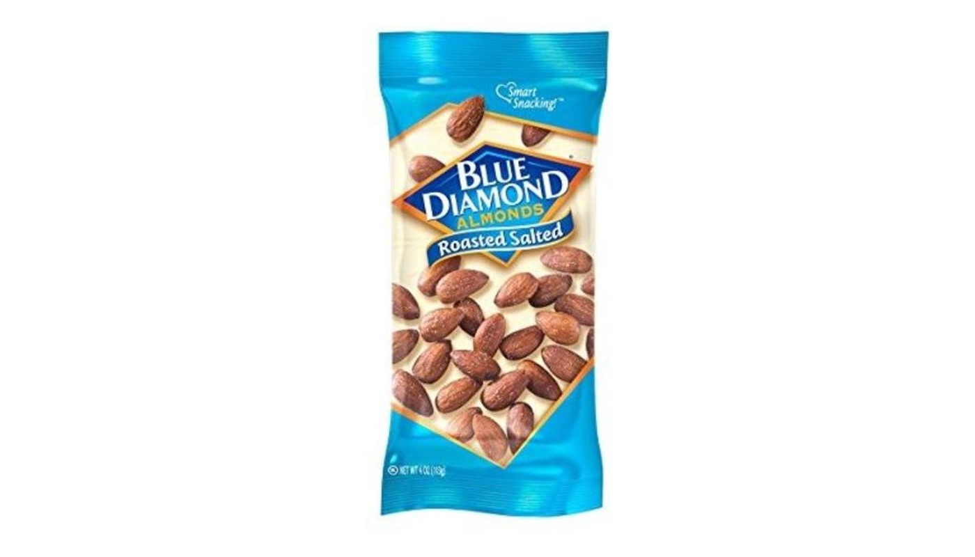 Order Blue Diamond Almonds Roasted Salted 1.5 oz Bag food online from Plaza Market store, Baldwin Park on bringmethat.com
