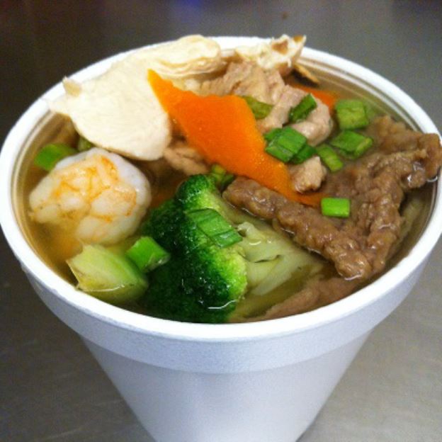 Order 2 Four Flavored Meat Soup food online from Lia's Kitchen store, Lufkin on bringmethat.com