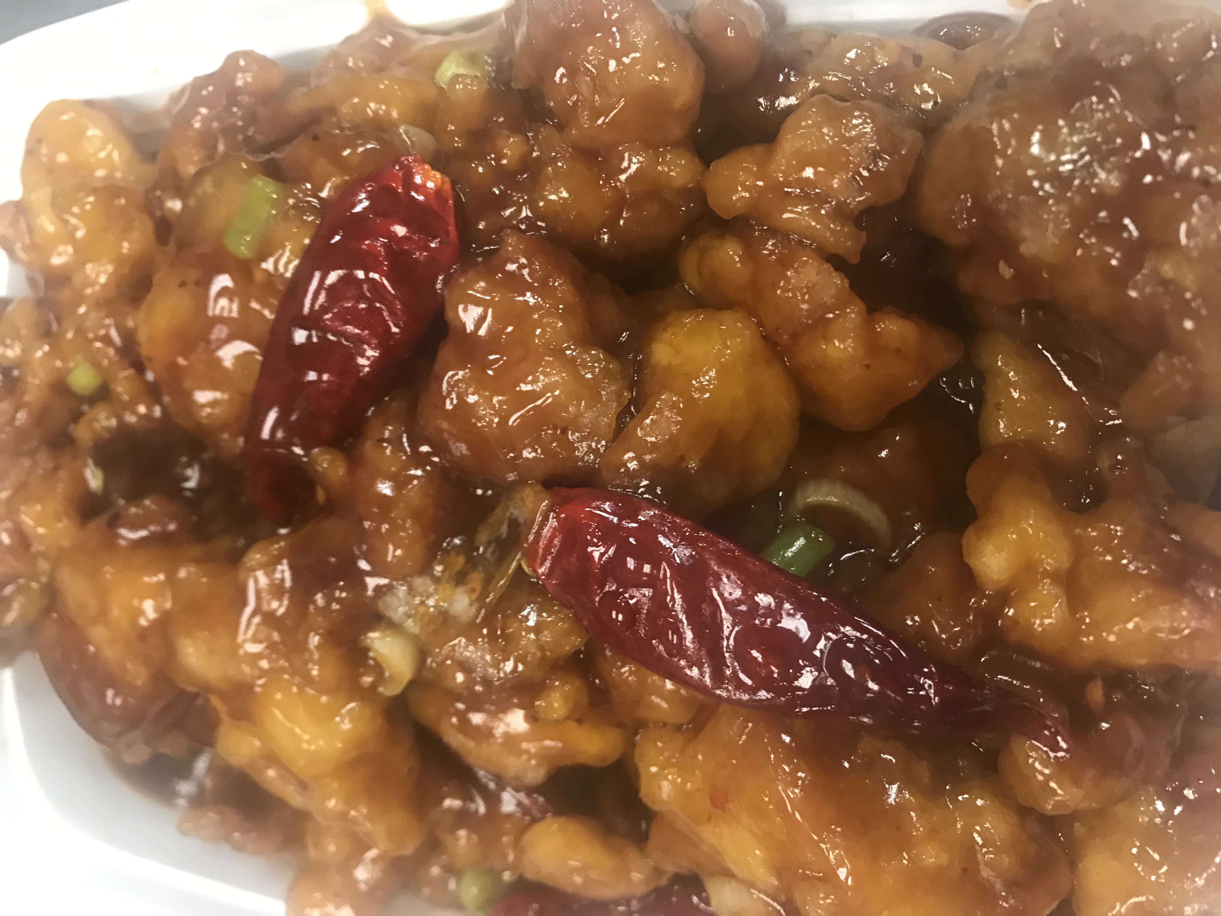 Order S6. General Tso's Chicken food online from Bally Dar Chinese Restaurant store, Mine Hill on bringmethat.com