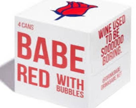 Order BABE RED with bubbles 4pk 250ml cans 12% food online from Starway Liquor store, Bell Gardens on bringmethat.com