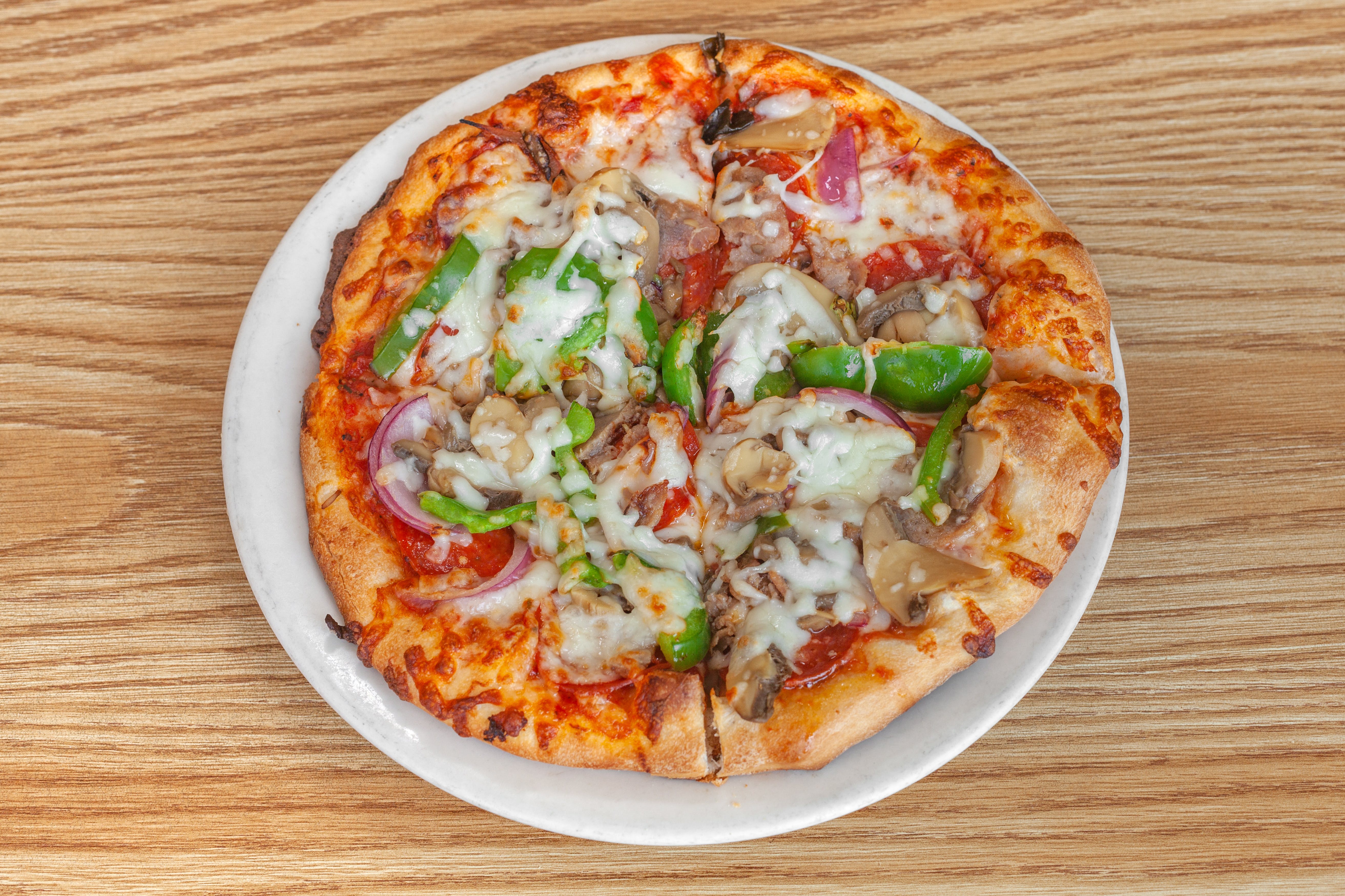 Order Supreme Pizza - 14'' food online from Brick Oven Bistro store, Ashland on bringmethat.com