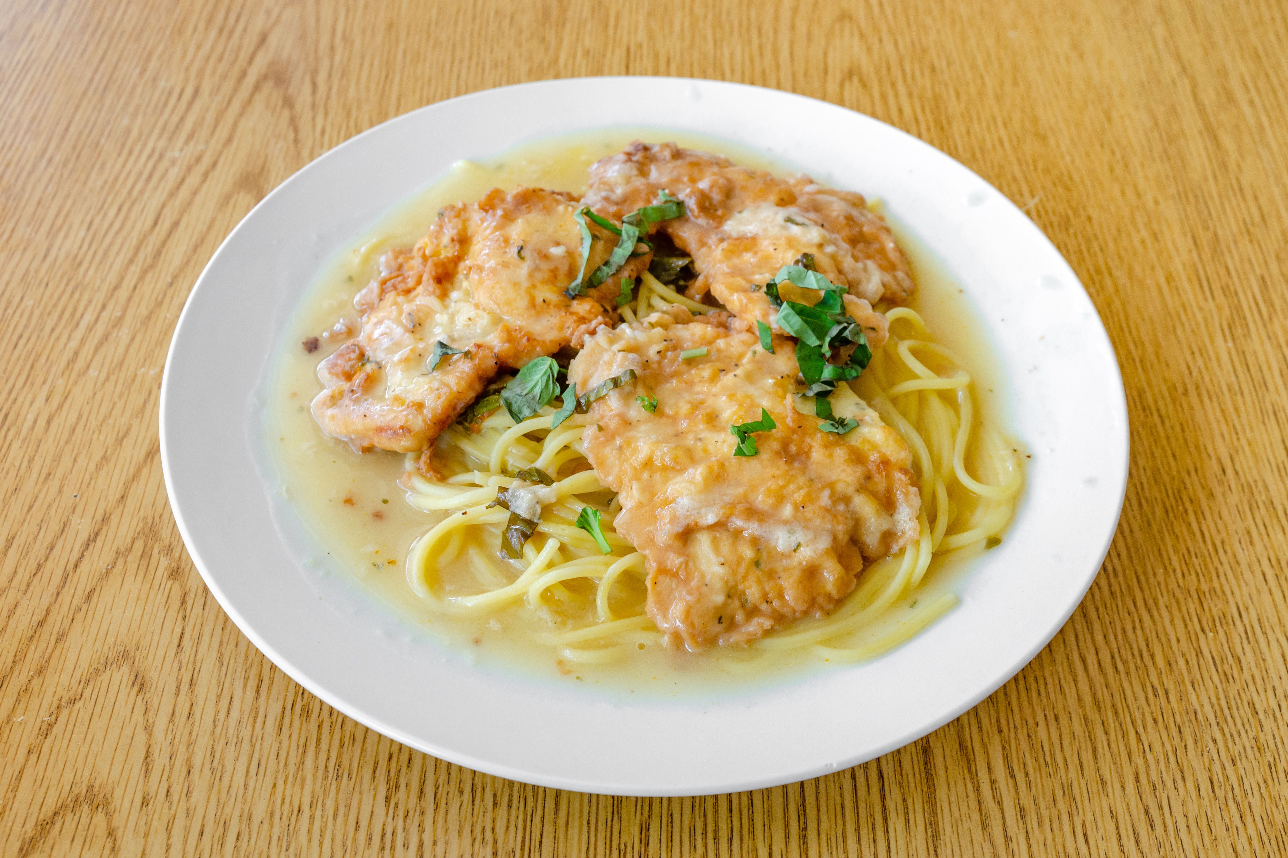 Order Chicken Francaise - Entree food online from New Pizza On The Block store, West New York on bringmethat.com